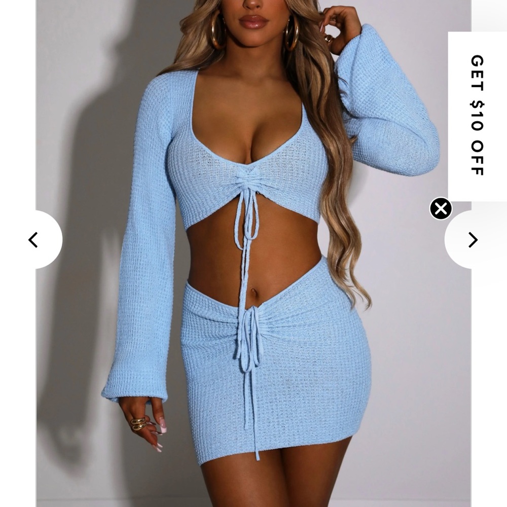BabyBoo Leia Mini Skirt and Leia Top- Baby Blue